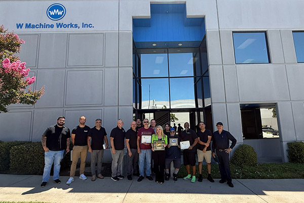 CNC aerospace component manufacturing team